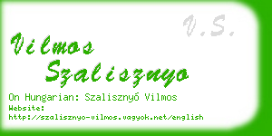 vilmos szalisznyo business card
