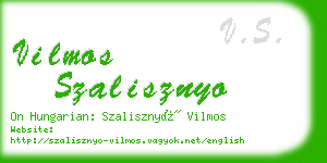 vilmos szalisznyo business card